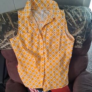 Collection B Yellow Floral Pattern Shirt